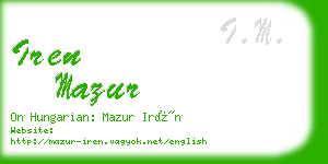 iren mazur business card